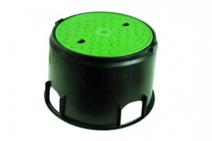 valve box Irrigation valve box isolated on white background